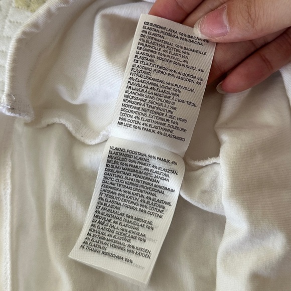 H&M Divided Women’s White Cropped Crop Tube Top Casual Staple Basic Size Small - Picture 5 of 5